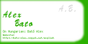 alex bato business card